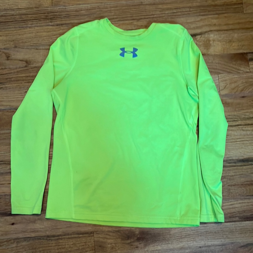 Under Armour Thermal long sleeve - Neon yellow, YLG fitted